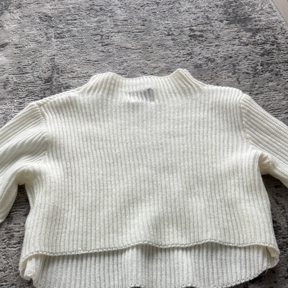 Princess Polly Cream Ribbed Sweater - Picture 5 of 5